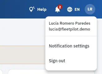 The portal menu.