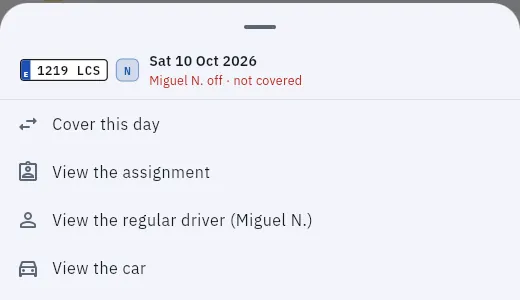The actions for Saturday's night-shift gap on the 1219 LCS.
